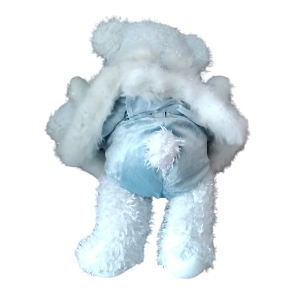 Build-A-Bear Teddy 16 Inch White & Blue "Fur" with Blue Nose and Mouth - Picture 8 of 9
